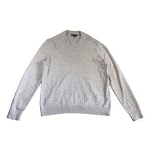 Banana Republic Mens Large Oatmeal Donegal Fleck Cotton Wool Crewneck Sweater